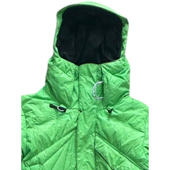 Volcom Thermonite Verified Down Jacket Small Green Insulated Snowboard Ski Coat - Picture 7 of 14